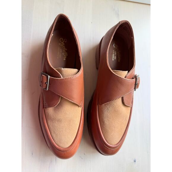 Seychelles Catch Me Monk Strap tan  Loafer  size 8 - Picture 9 of 10